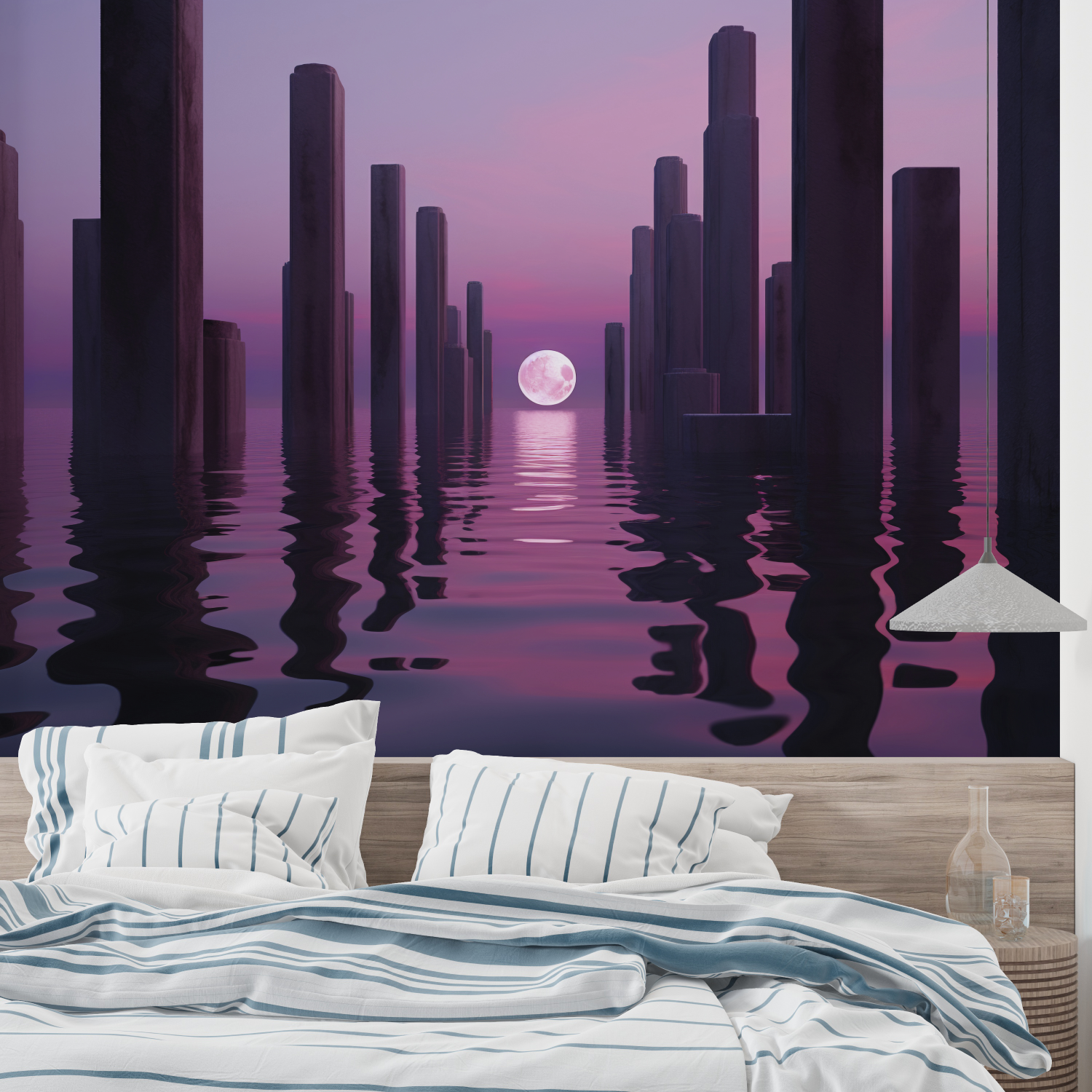 Purple 3D Wallpaper | Murals Wallpaper