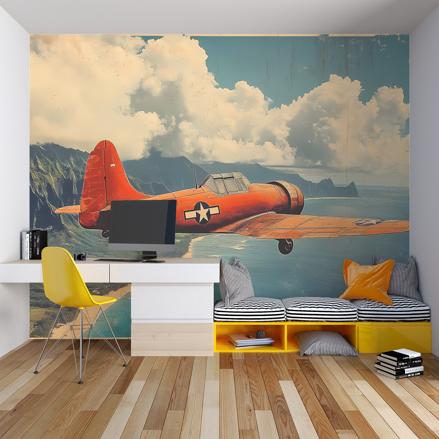 Vintage Airplane Teen Wallpaper | Murals Wallpaper