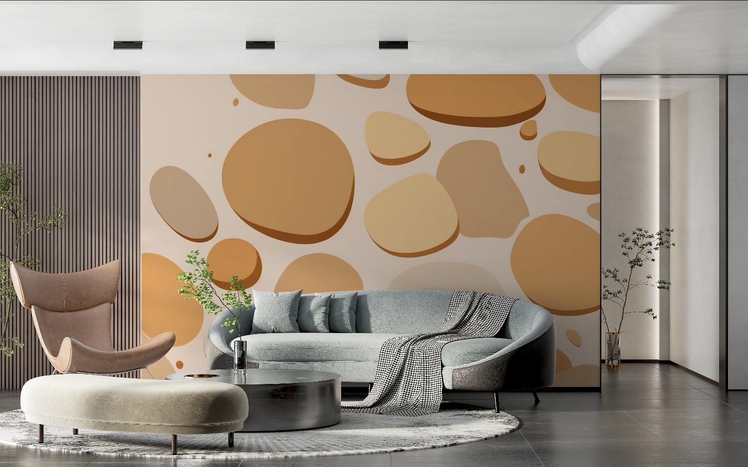 Subtle Organic Pebble Cocooning Wallpaper | Murals Wallpaper