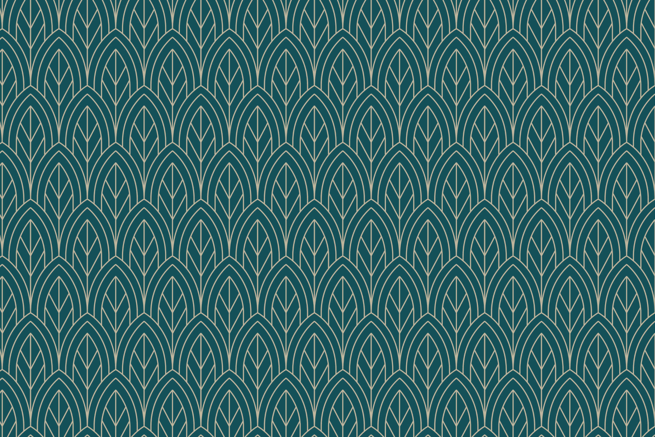 Teal and Gold Geometric Wallpaper | Murals Wallpaper