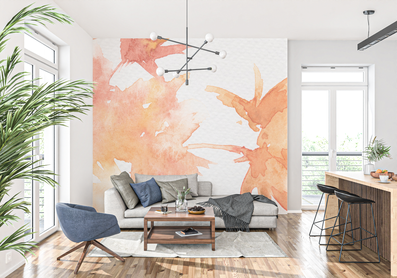 Orange Bedroom Wallpaper | Murals Wallpaper