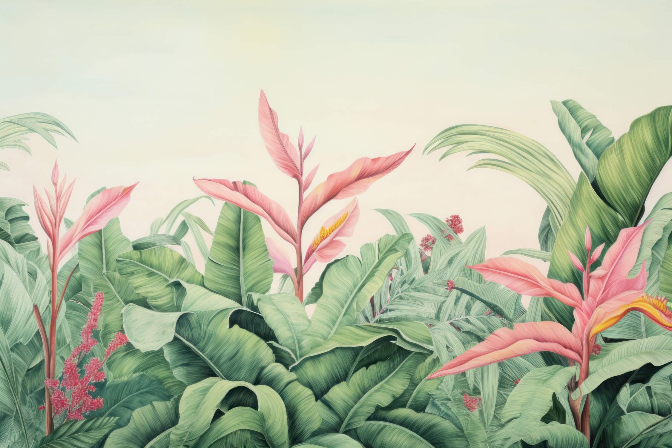 Tropical Watercolor Wallpaper | Murals Wallpaper