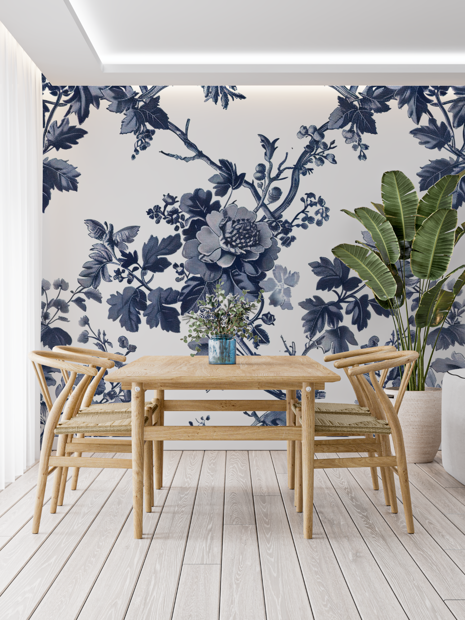 Black Floral Toile Wallpaper | Murals Wallpaper