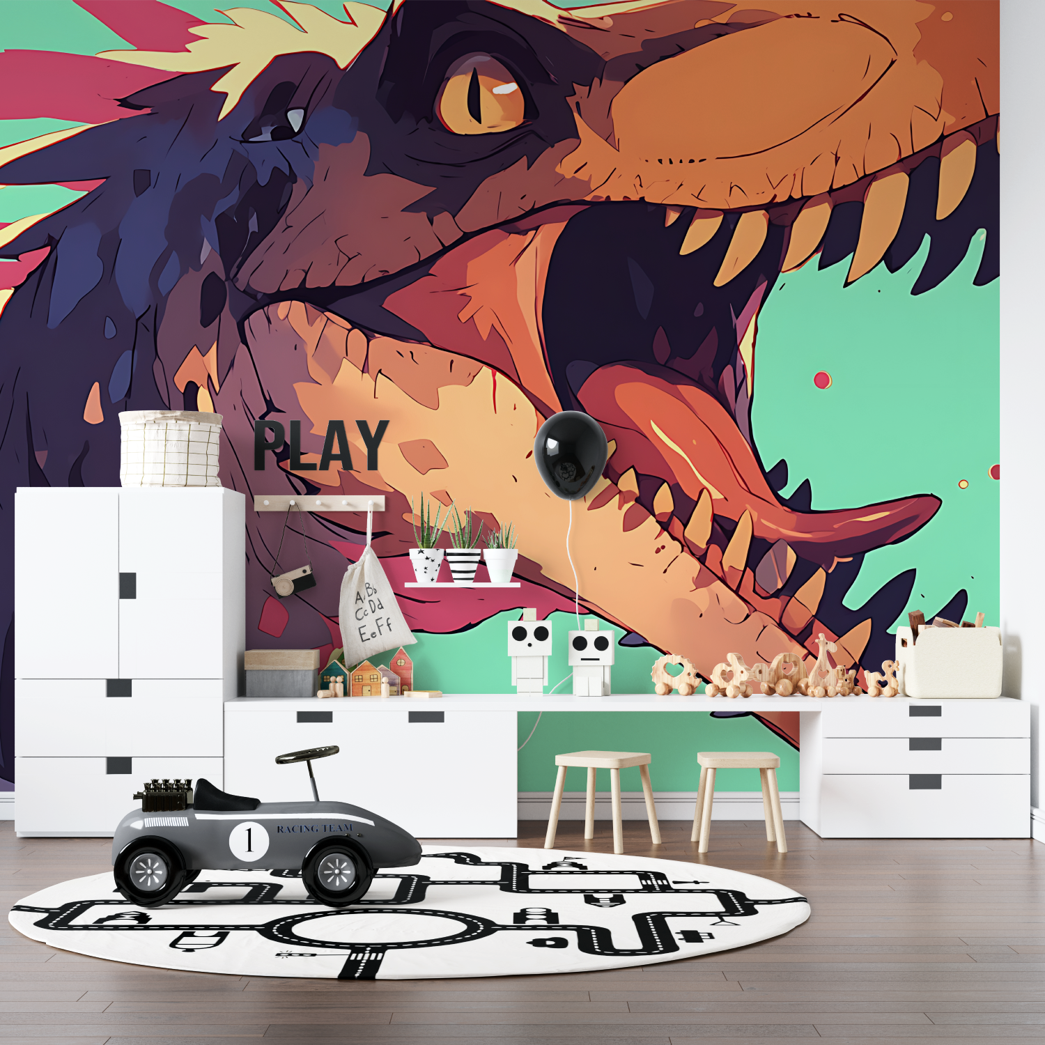 Dinosaur Graffiti Wallpaper | Murals Wallpaper