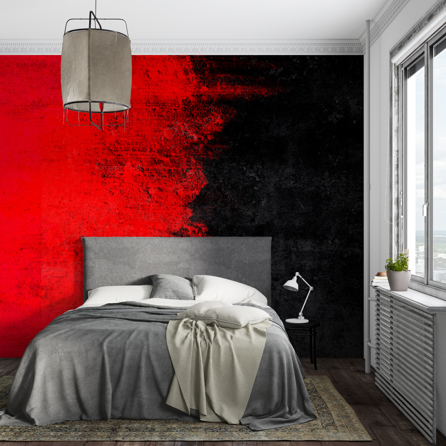 Black and Red Gradient Wallpaper | Murals Wallpaper