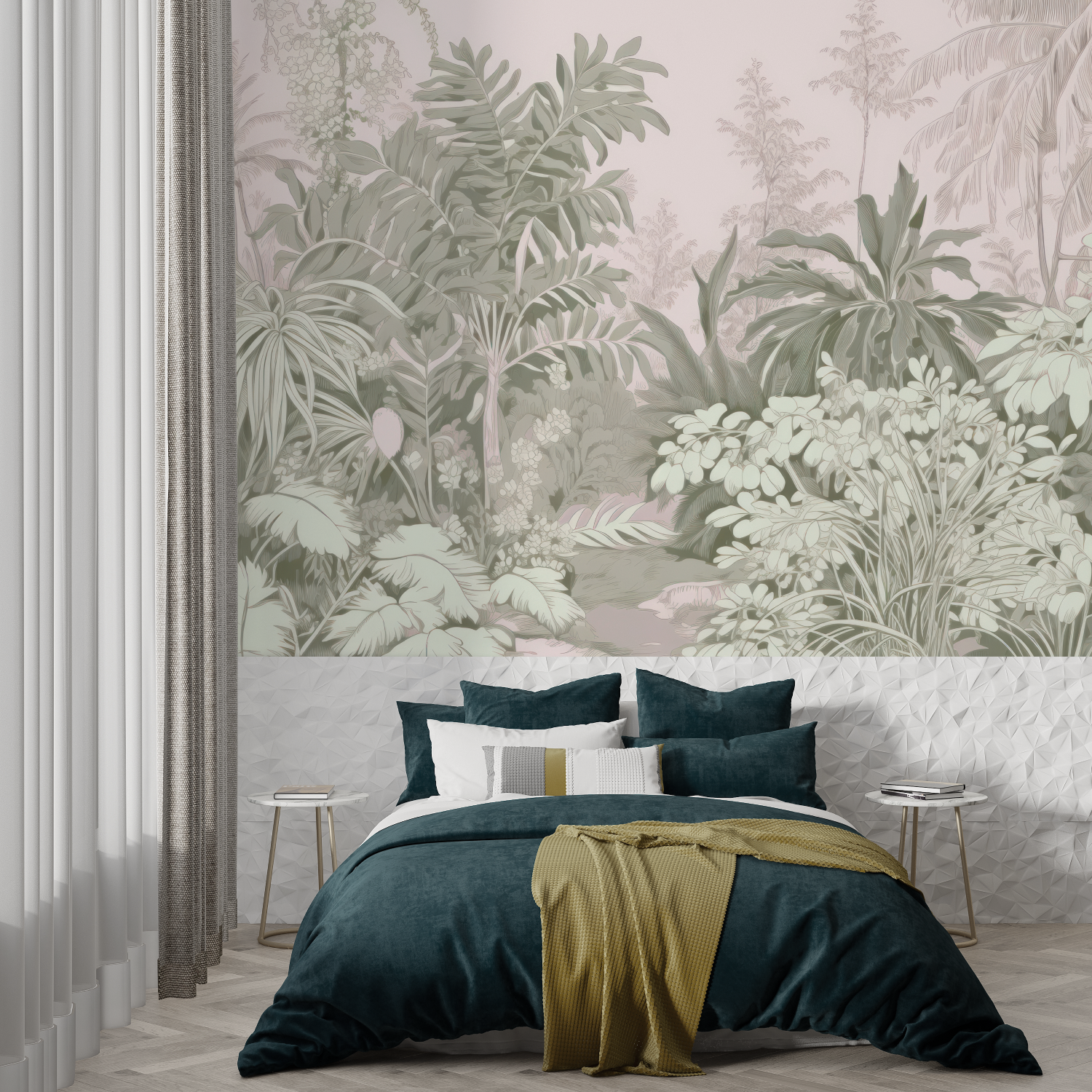 Jungle Pink Toile Wallpaper | Murals Wallpaper