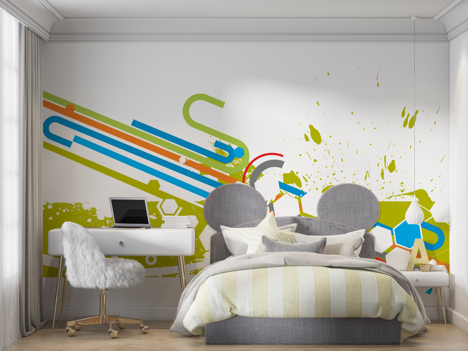 Fußballlogo-Hintergrundbild | Wandbild-Hintergrundbild