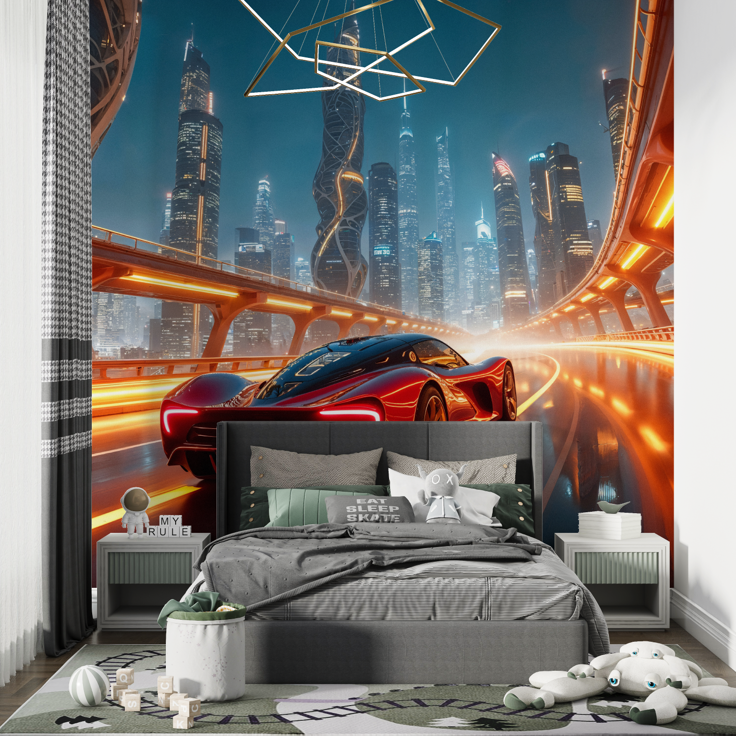 3D Wallpaper Futuristic Car | Murals Wallpaper