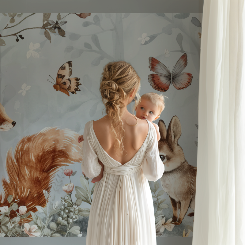 Fox Flower Mural Wallpaper | Murals Wallpaper