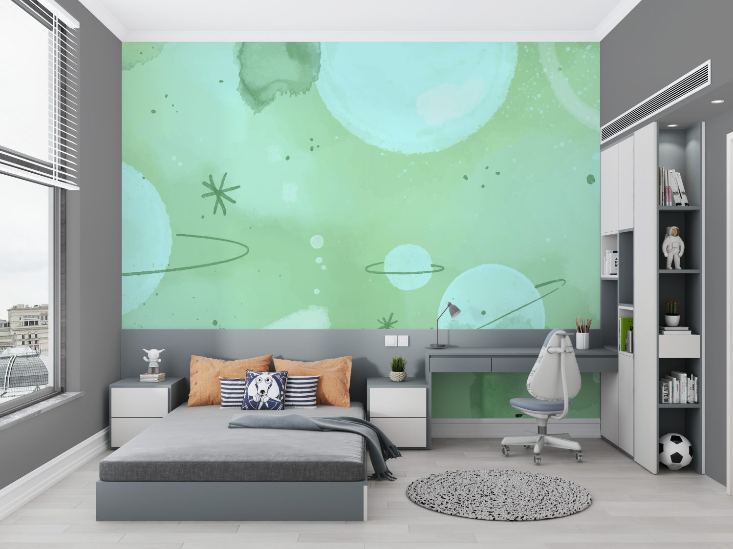 Space Planets Wallpaper for Kids | Murals Wallpaper