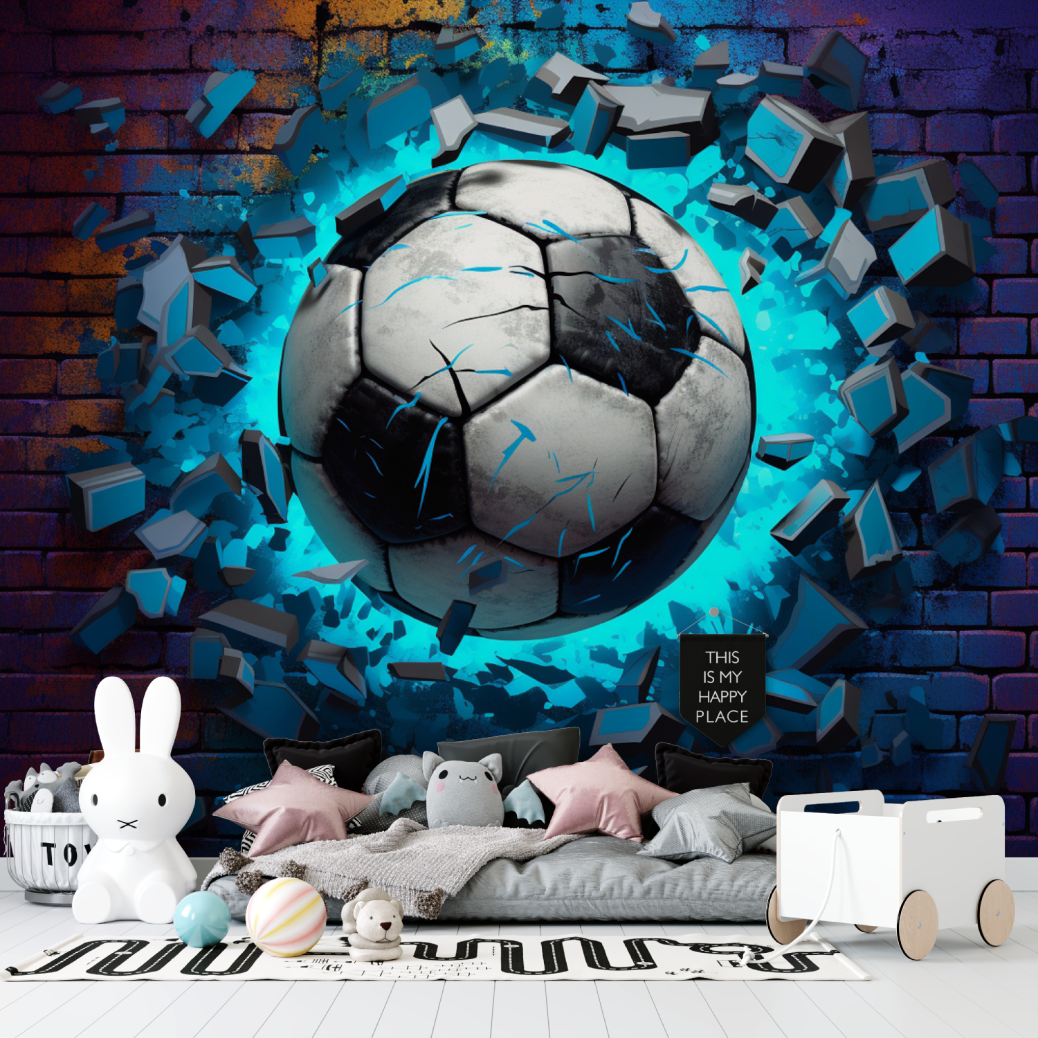 Graffiti Fußball Tapete | Wandbilder Tapete