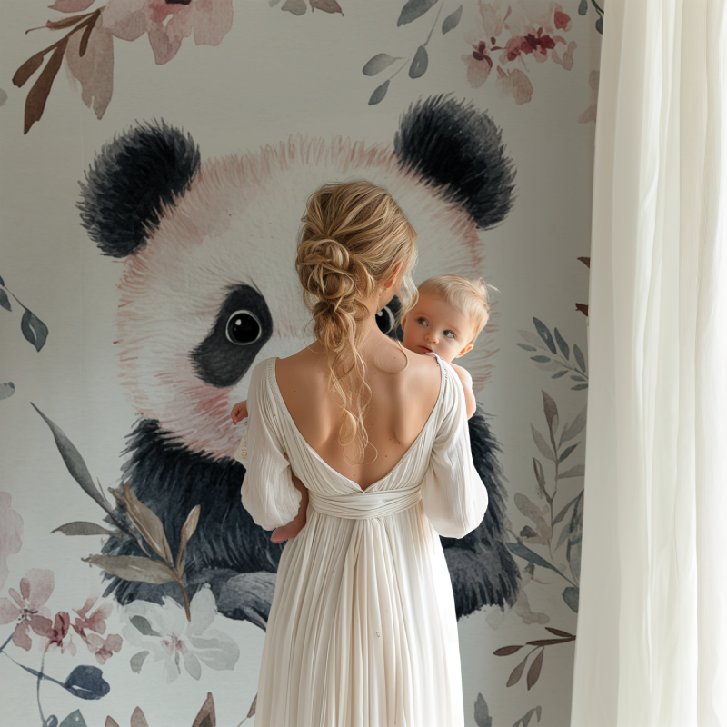 Bohemian Panda Wallpaper | Murals Wallpaper