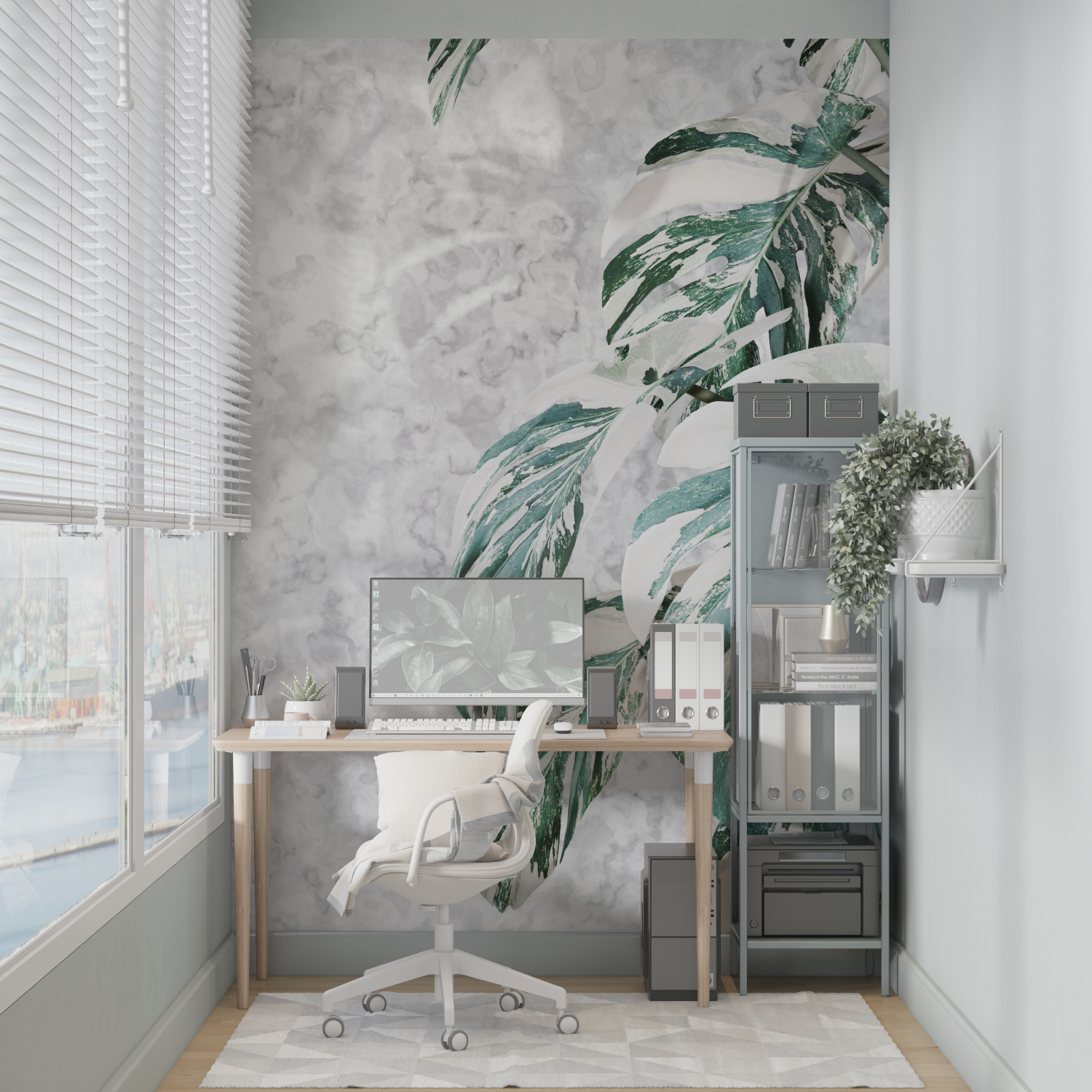 Grüne Palmen-Tapete | Wandbildtapete