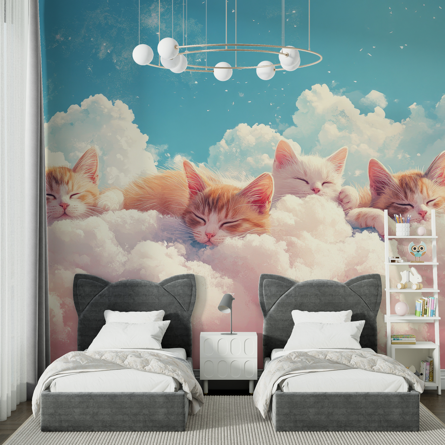 Papier Peint Chambre Fille Chaton – Tapisserie-Held