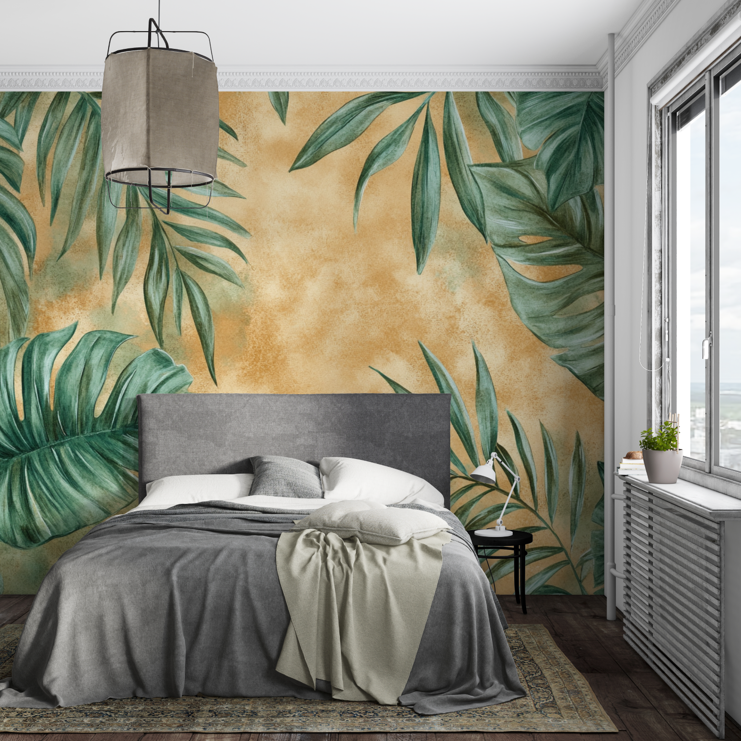 Terracotta Botanical Mural Wallpaper | Murals Wallpaper