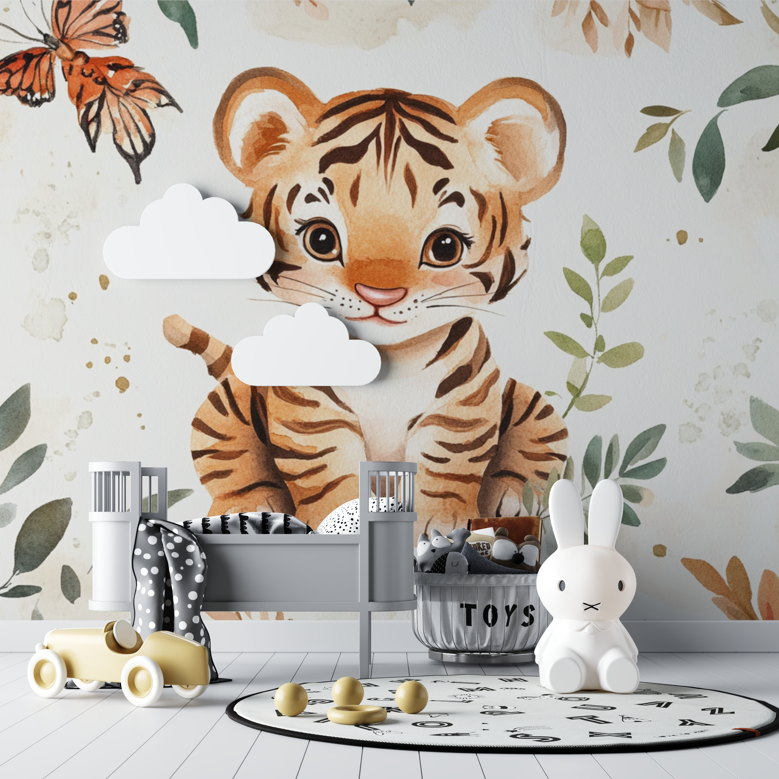 Safari Tiger Wallpaper for Kids | Murals Wallpaper
