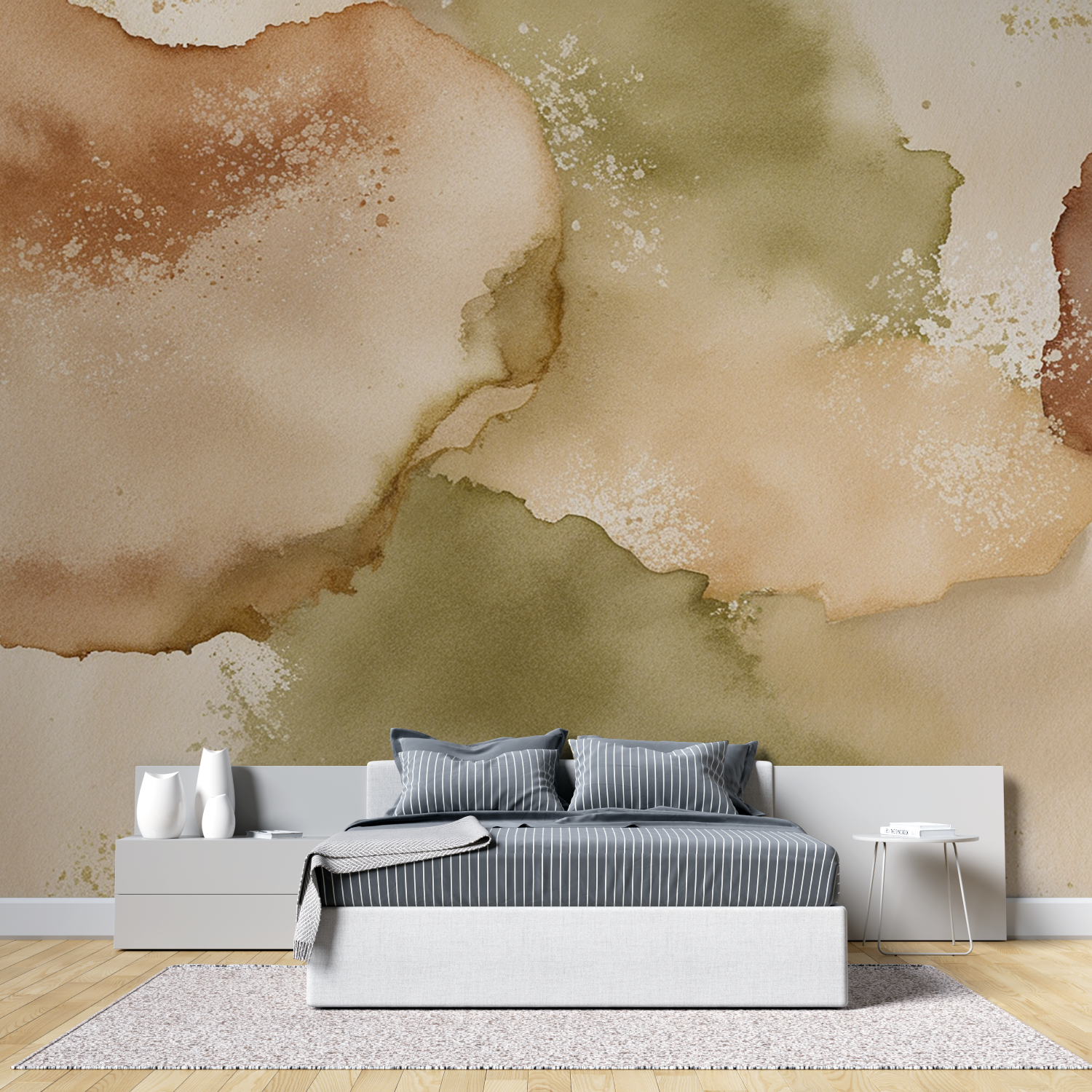 Brown Khaki Watercolor Wallpaper | Murals Wallpaper