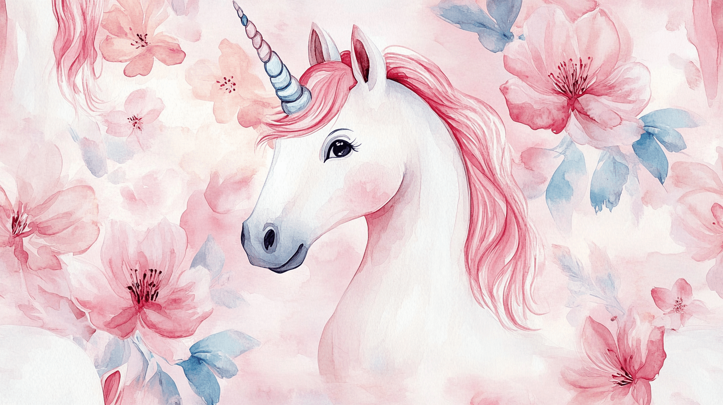 Gentleman Unicorn Non-Woven Wallpaper | Murals Wallpaper