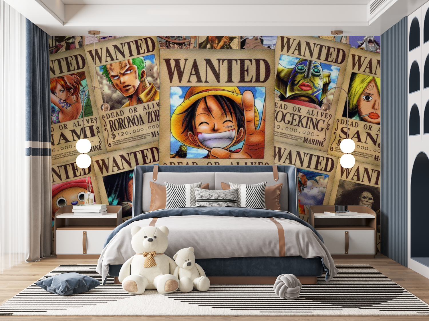 One Piece Wanted Posters Wallpaper | Murals Wallpaper