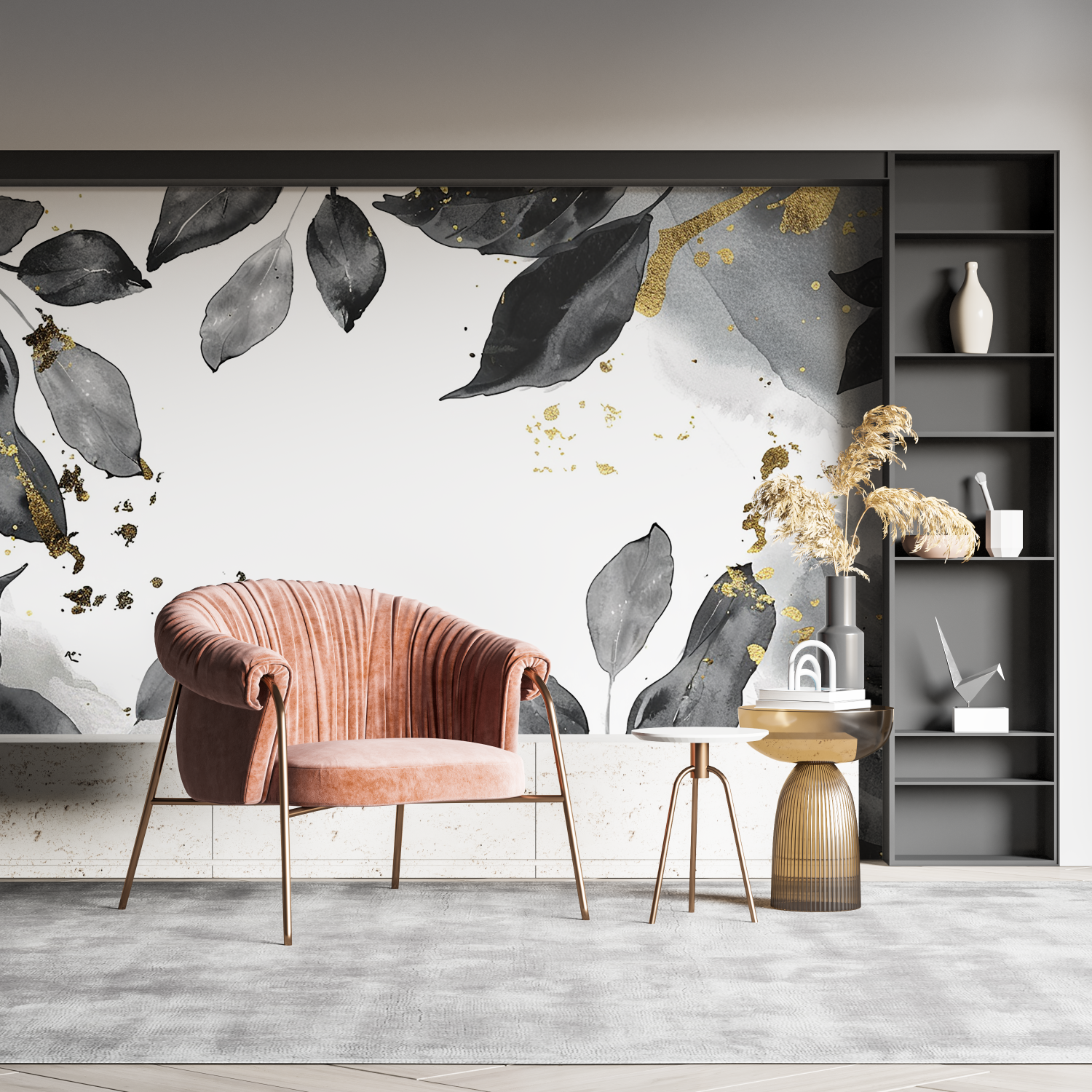 Black, White, and Gold Wallpaper | Murals Wallpaper