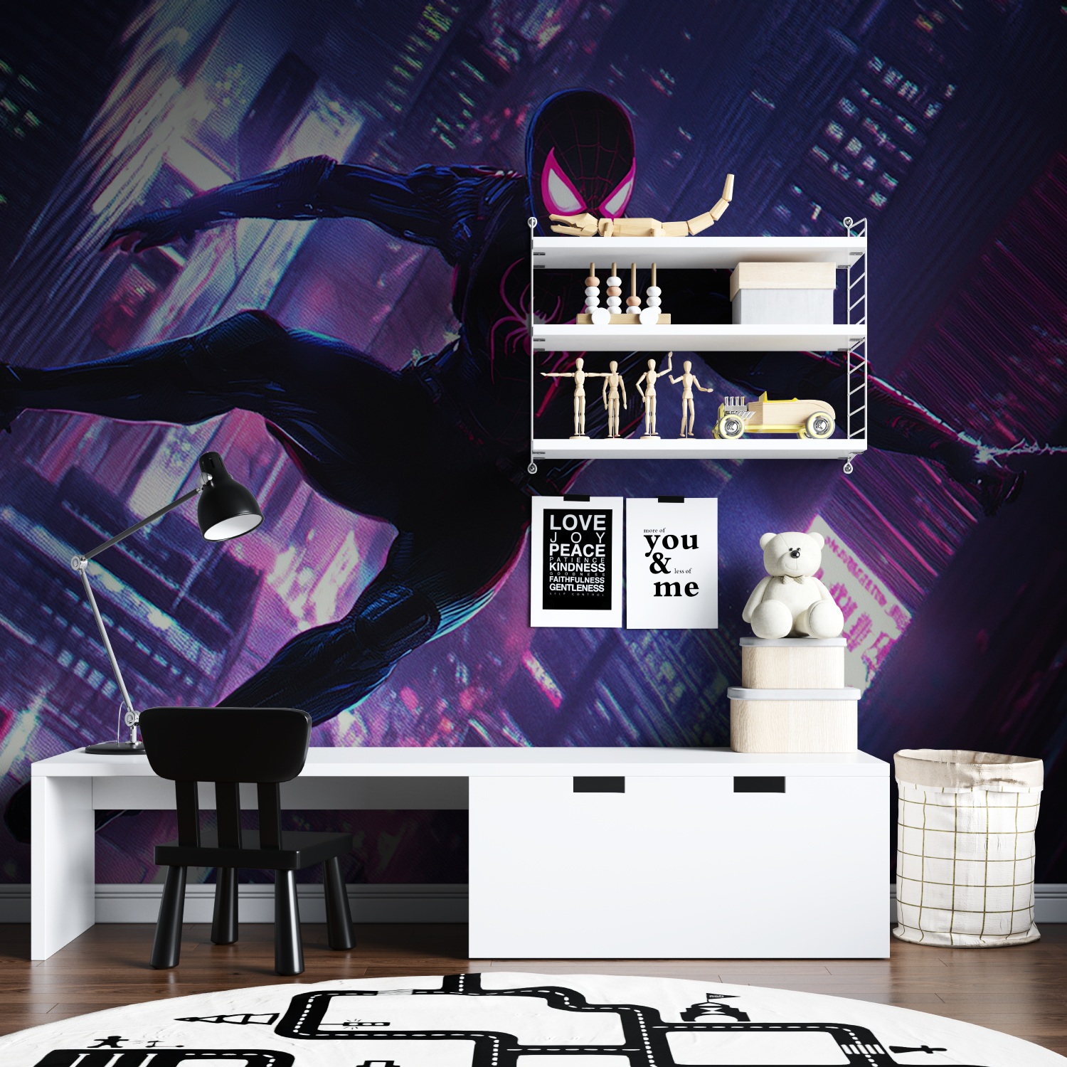 Spider-Man Neon-Tapete | Wandbilder Tapete