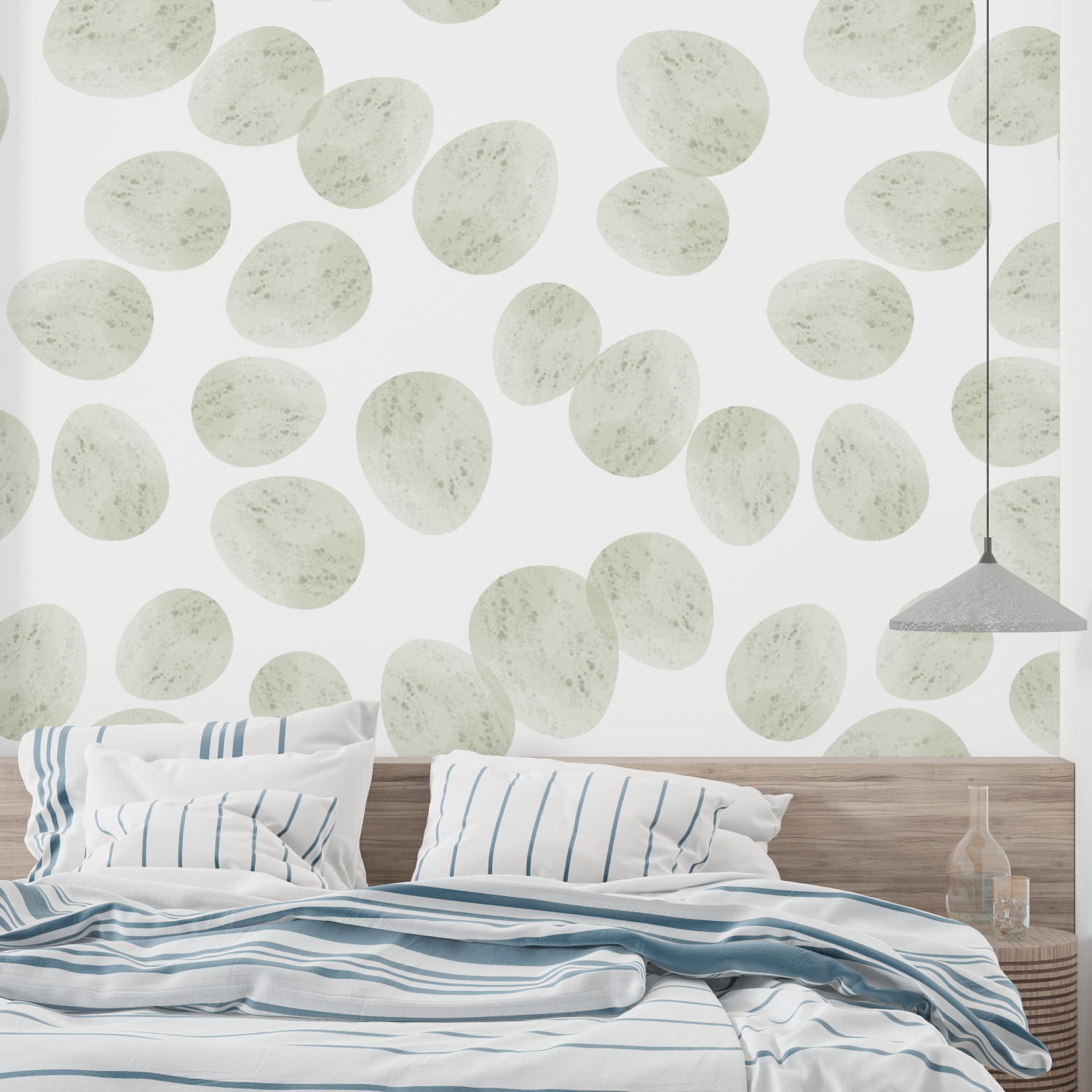 Almond Green Wallpaper Pattern | Murals Wallpaper
