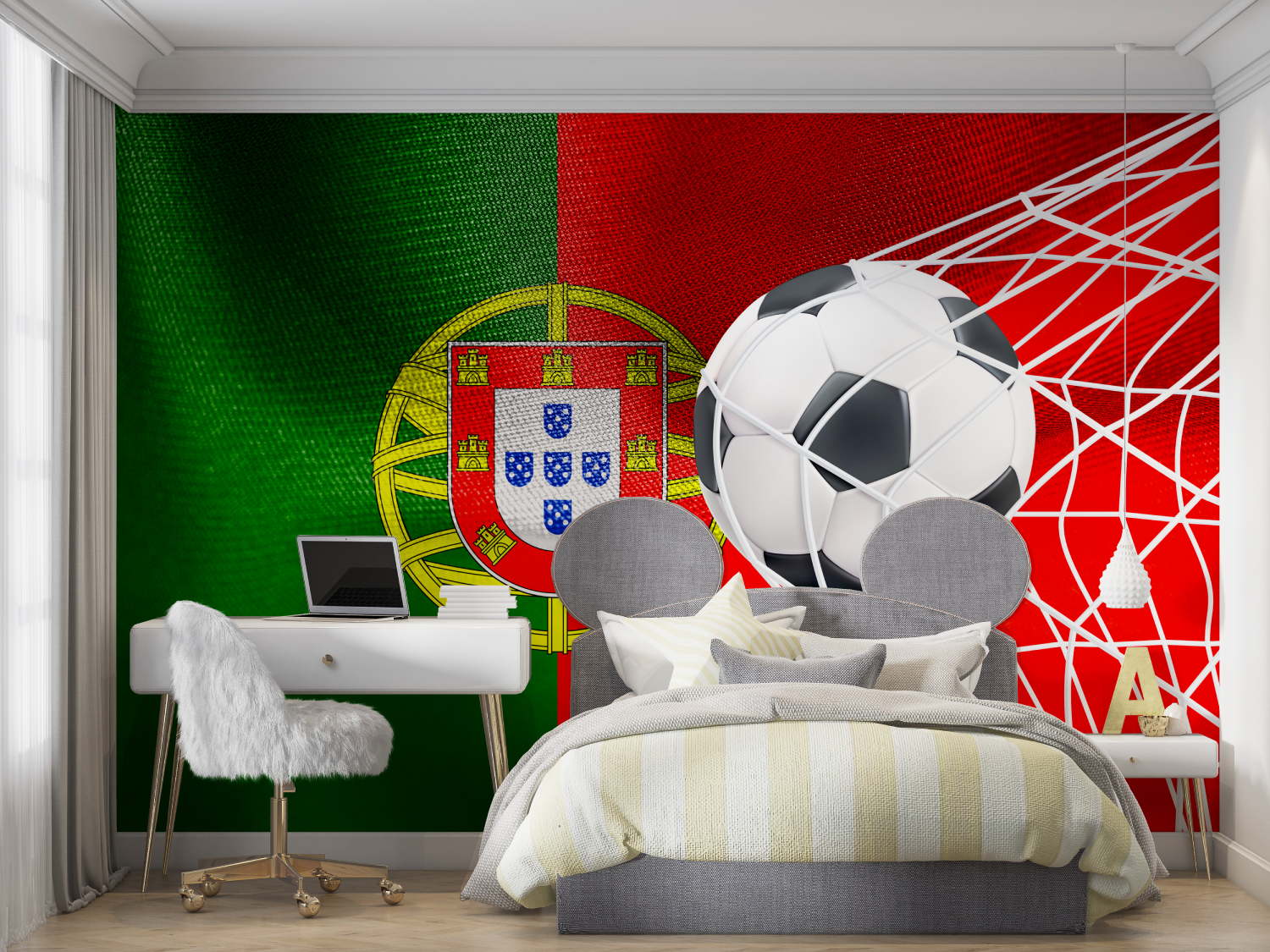 Portugal Soccer Ball Wallpaper | Murals Wallpaper