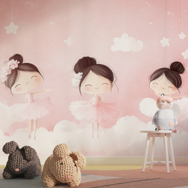 Princess Trio Ballerinas Wallpaper | Murals Wallpaper