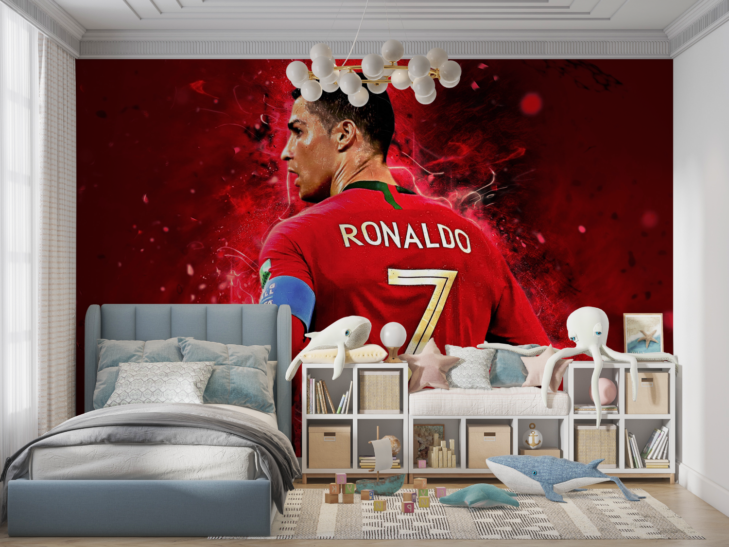 Ronaldo Red Wallpaper | Murals Wallpaper