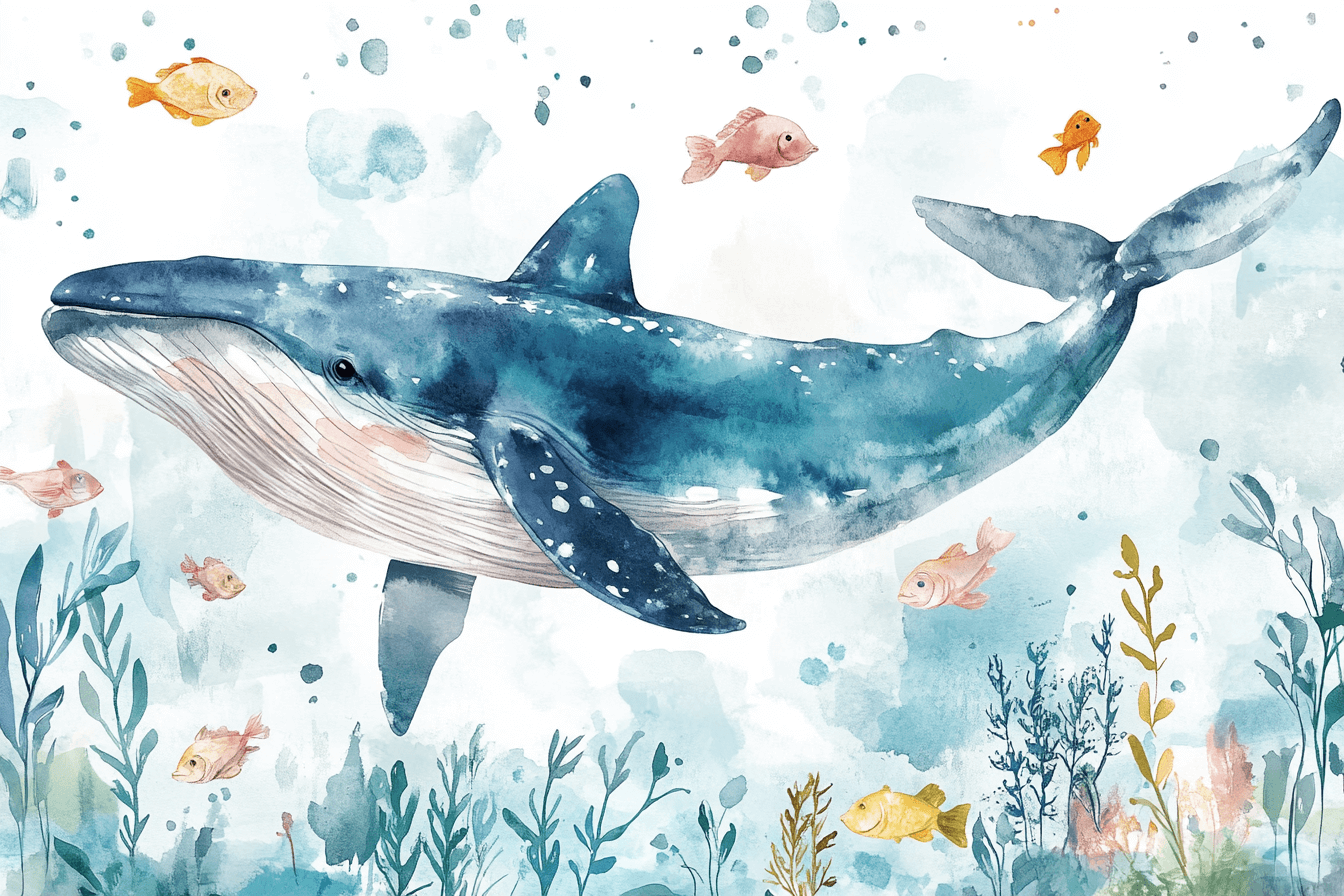 Marine Wallpaper Sea and Whale | Murals Wallpaper
