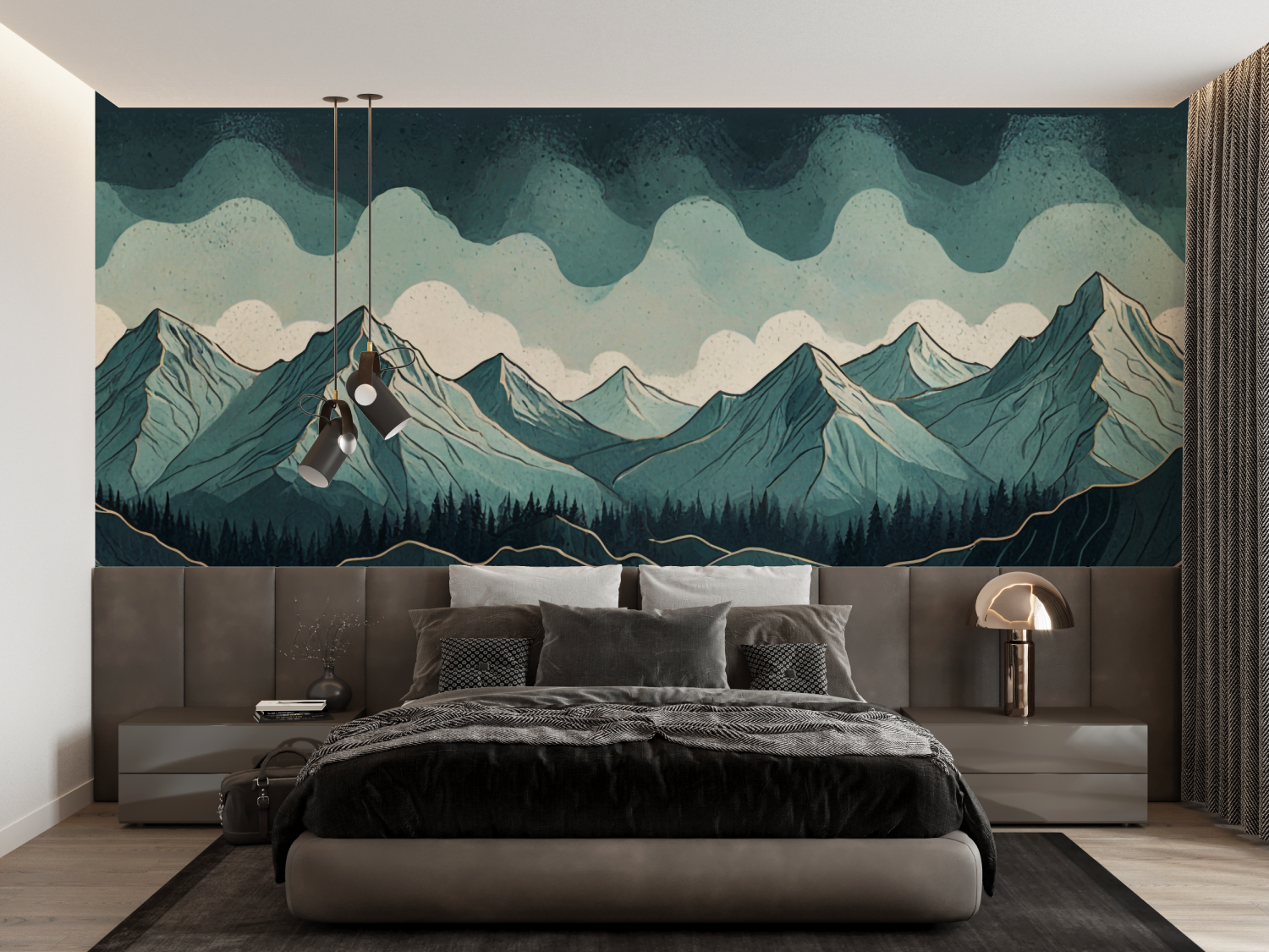 Mountain Design Wallpaper Mural | Murals Wallpaper