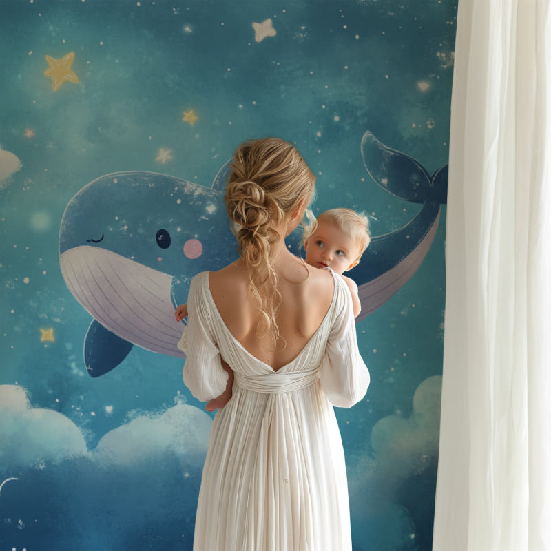 Royal Sperm Whale Wallpaper | Murals Wallpaper