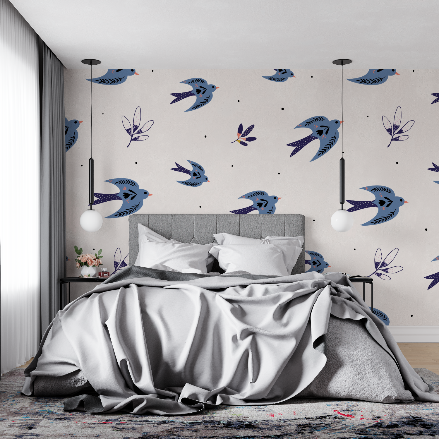Blue Bird Wallpaper | Murals Wallpaper