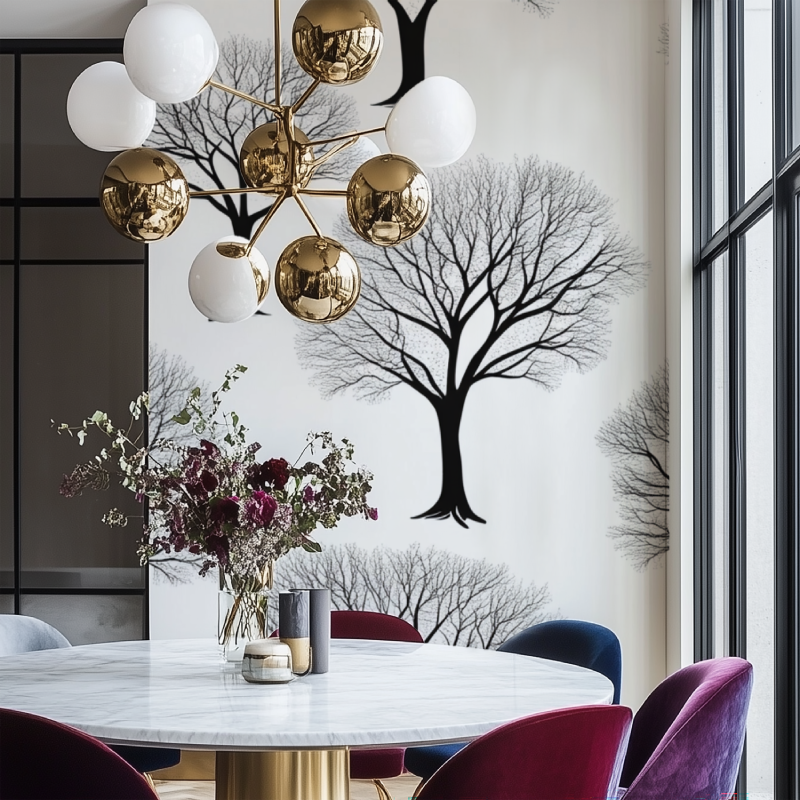 Tree Wallpaper Black and White | Murals Wallpaper