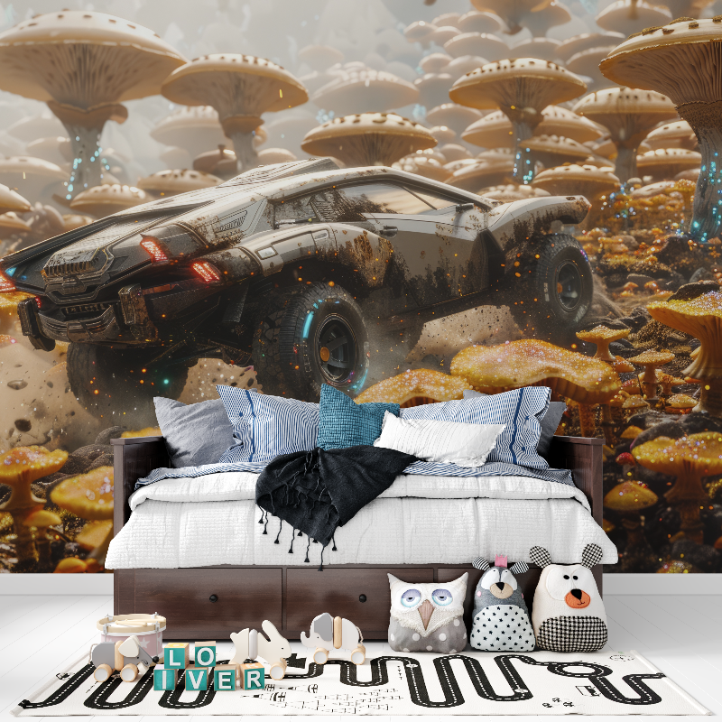 Futuristic Rally Car Wallpaper | Murals Wallpaper