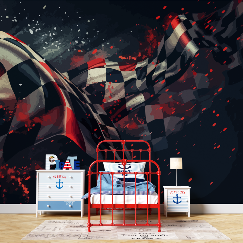 Motorcycle Flag Wallpaper | Murals Wallpaper