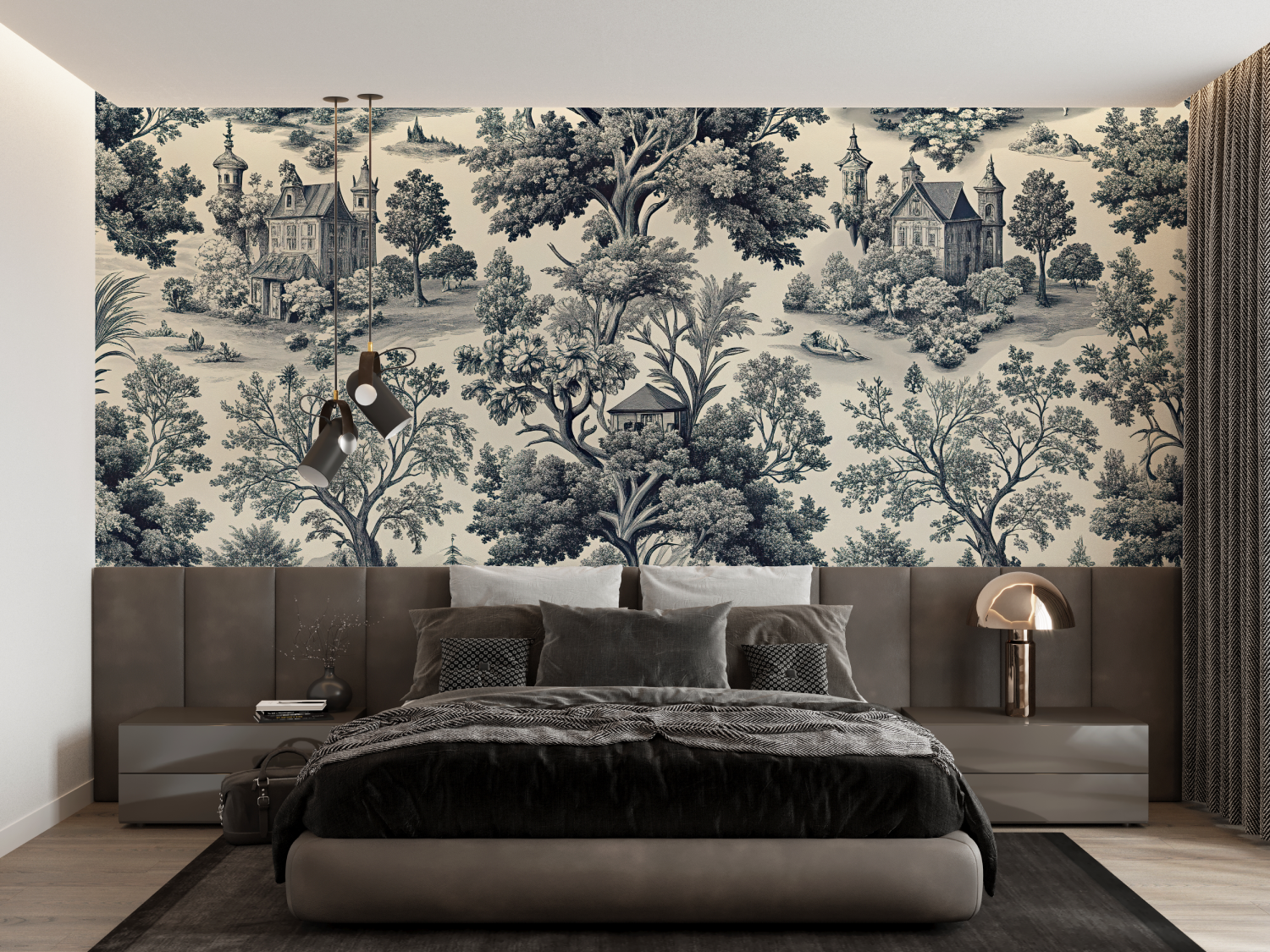 80s Toile De Jouy Wallpaper | Murals Wallpaper