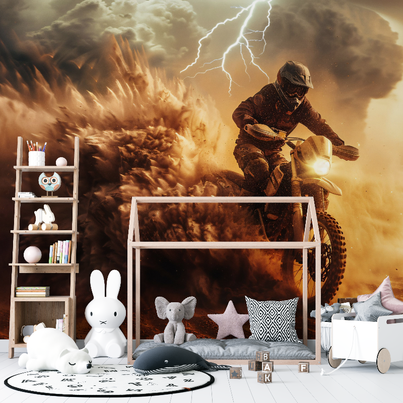 Desert Fire Motocross Wallpaper | Murals Wallpaper