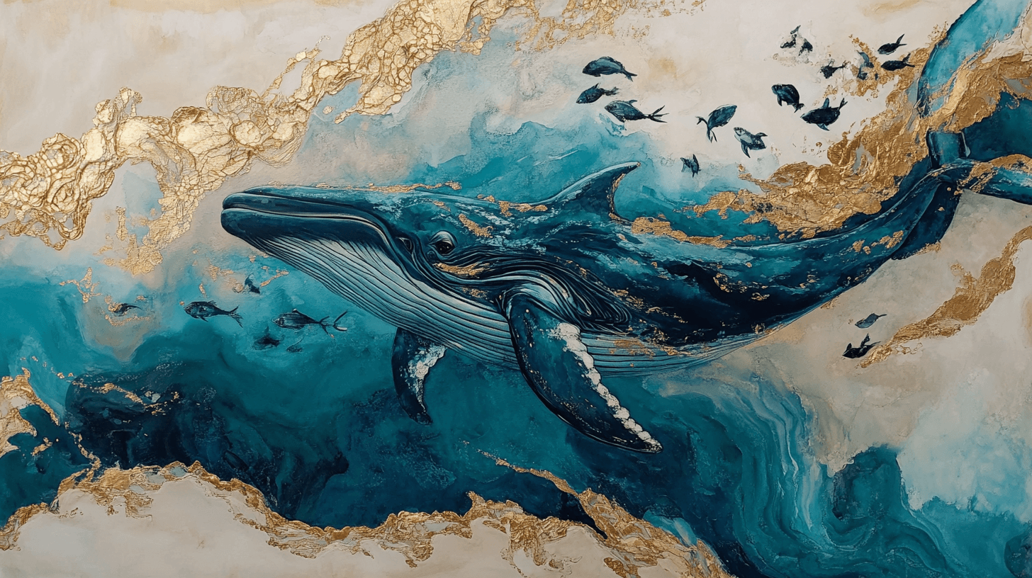 Whale and Island Wallpaper | Murals Wallpaper