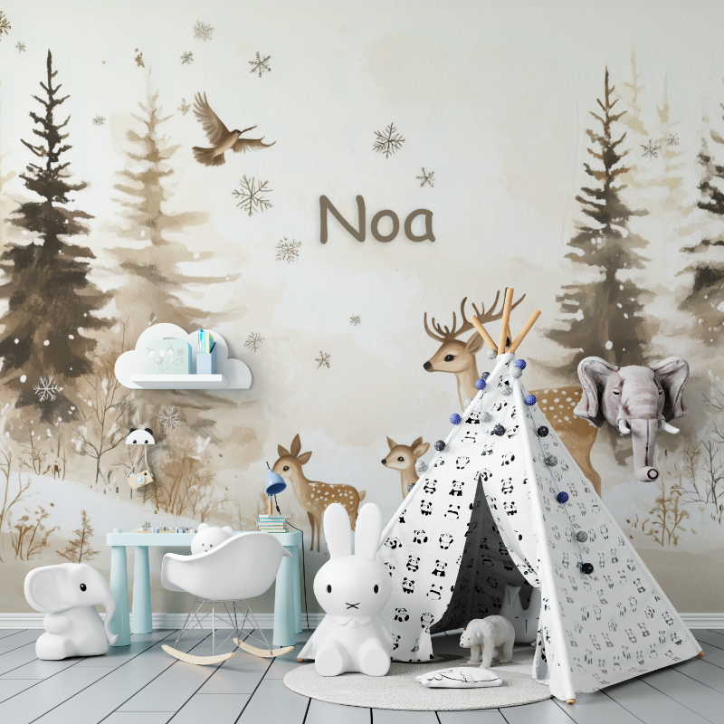 Deer Forest Name Wallpaper | Murals Wallpaper