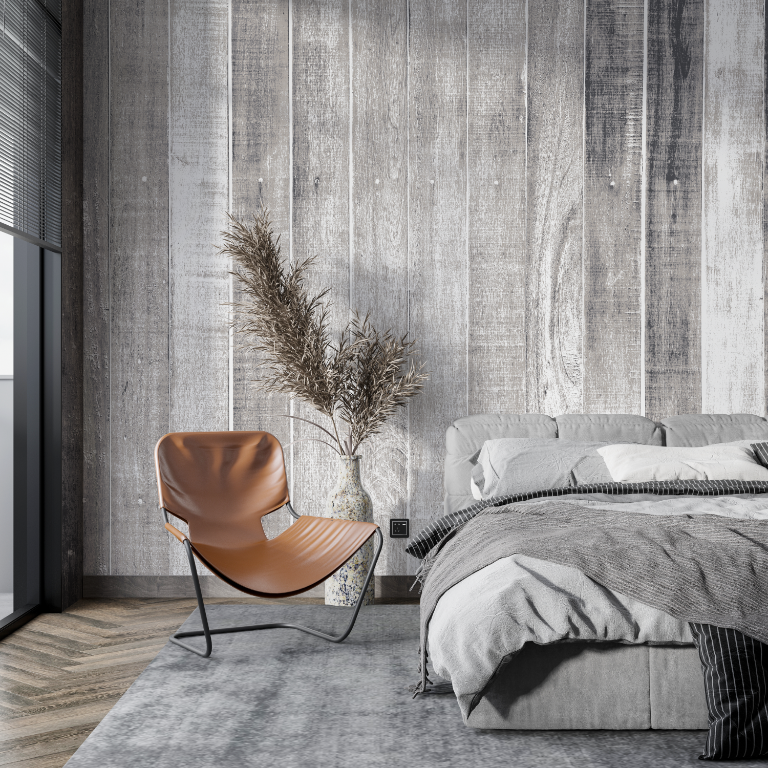 Gray Wood Wallpaper | Murals Wallpaper