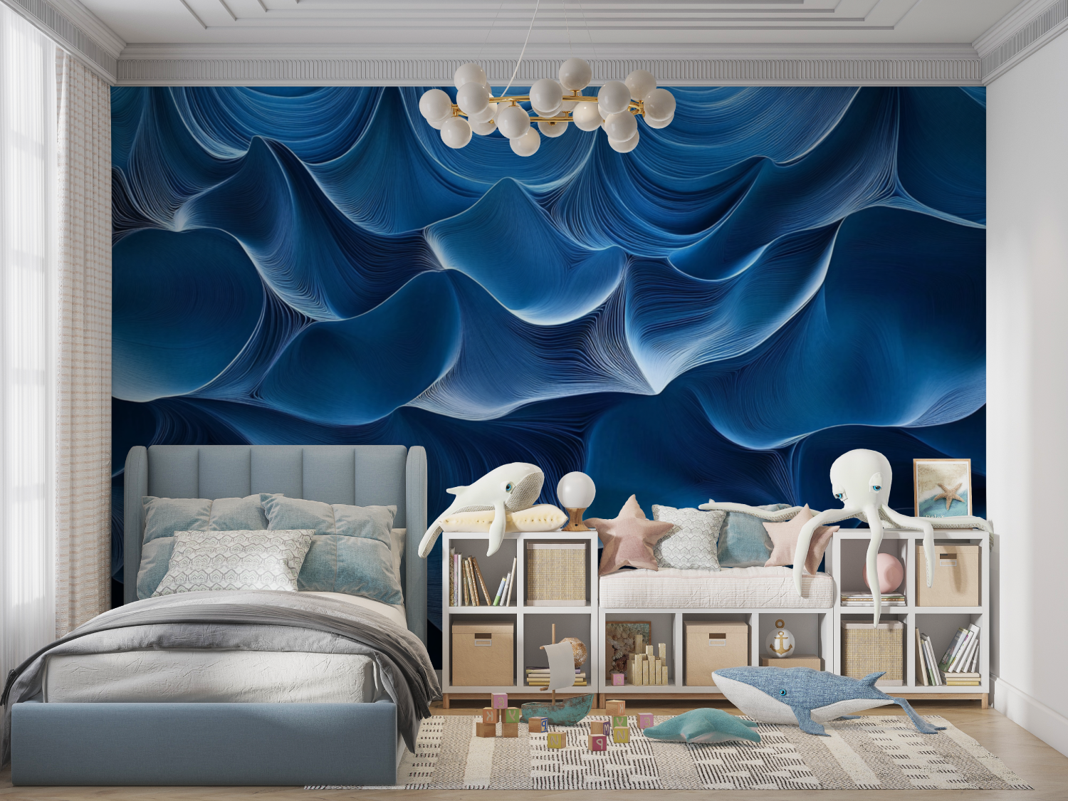 Neonblaue Tapete | Wandbilder Tapete