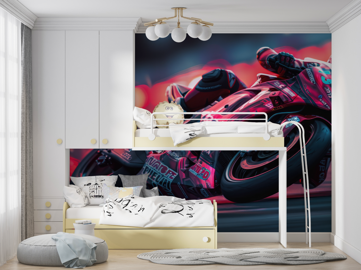 Moto GP Nacht-Hintergrundbild | Wandbilder