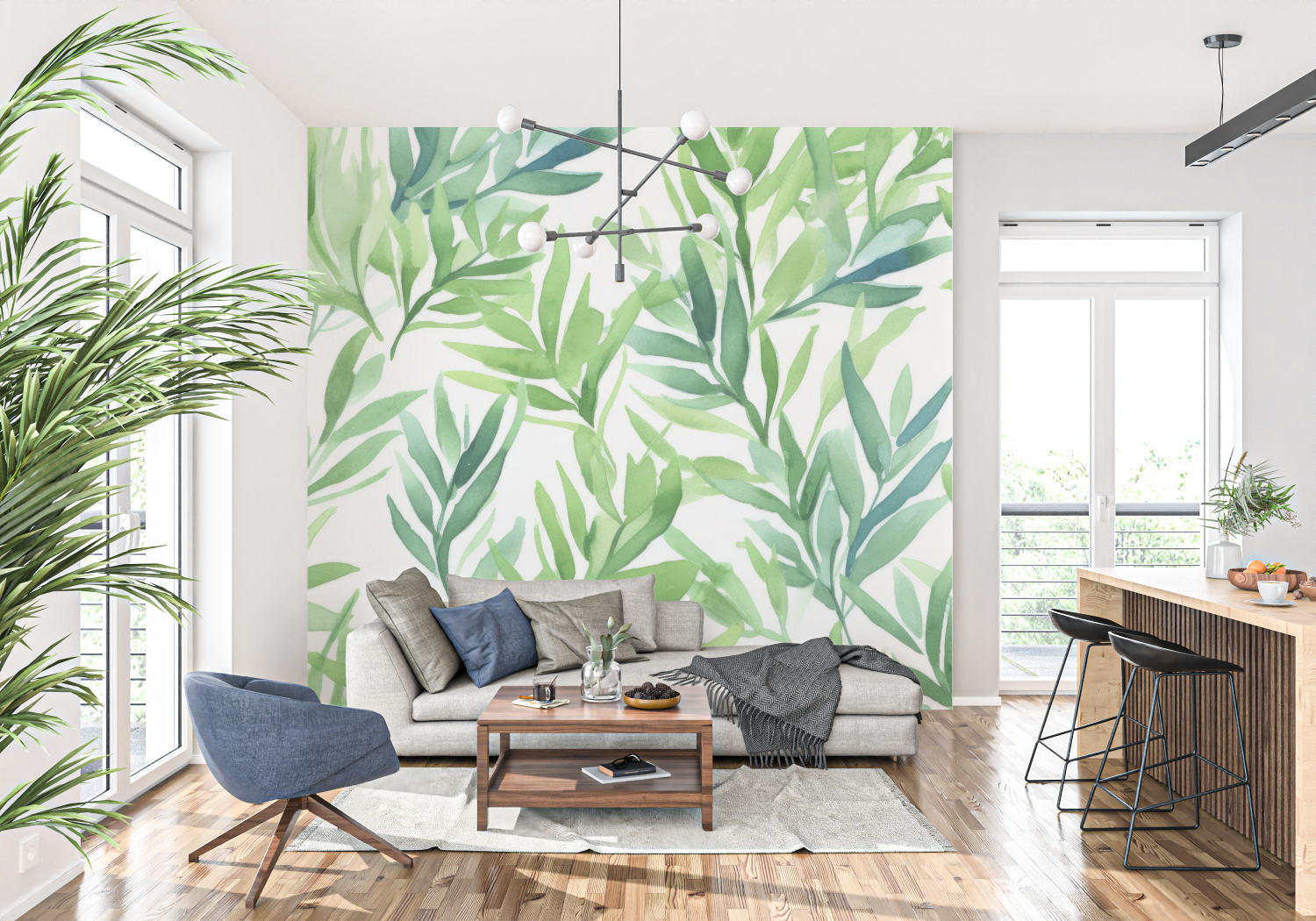 Green Leaf Wallpaper | Murals Wallpaper