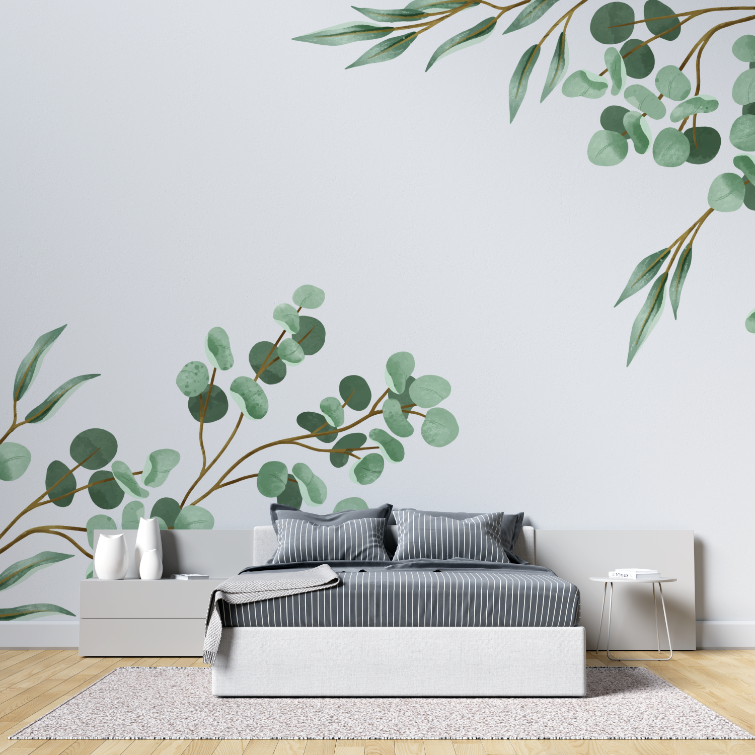 Eucalyptus Green Wallpaper for Bedroom | Murals Wallpaper