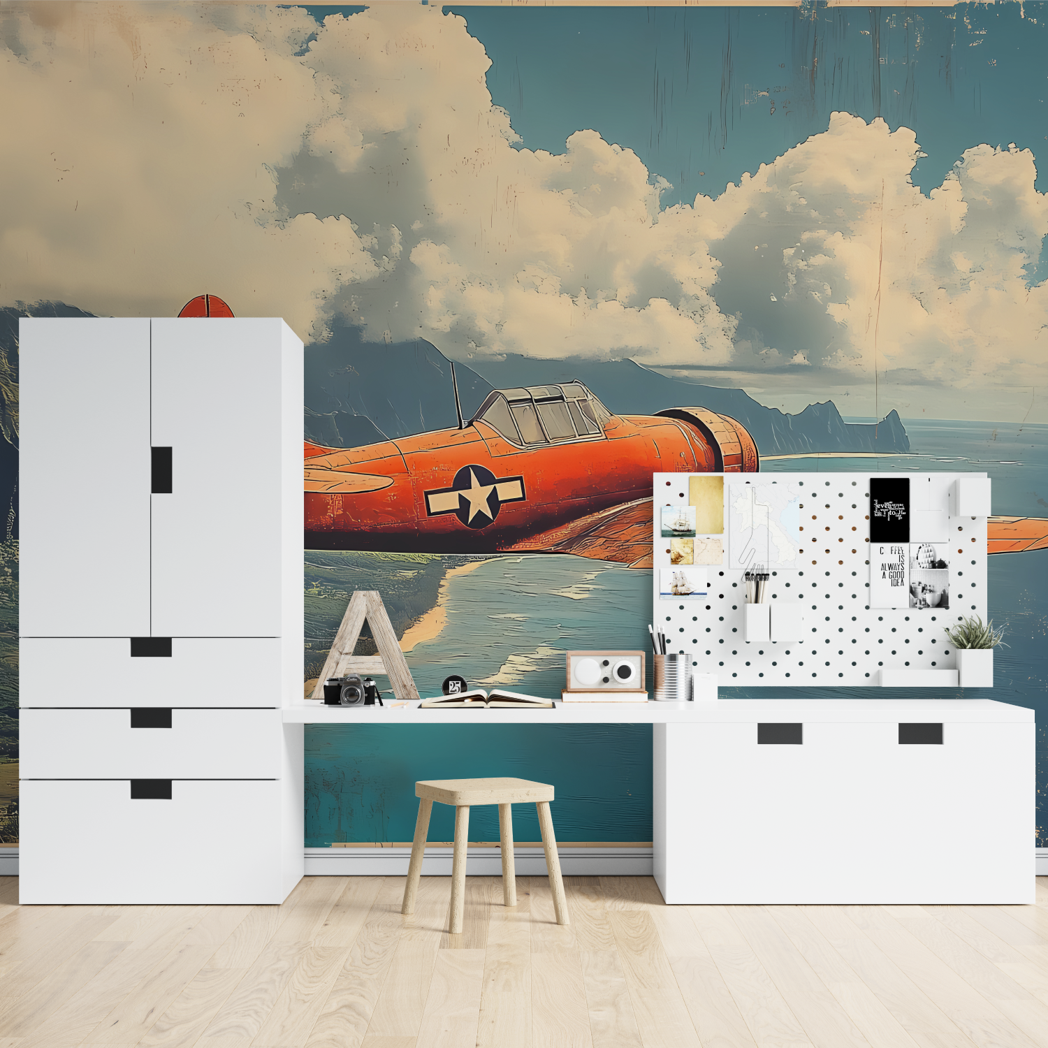 Vintage Airplane Teen Wallpaper | Murals Wallpaper