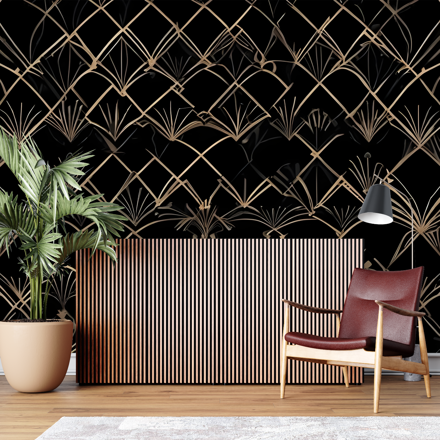 Black Art Deco Wallpaper | Murals Wallpaper