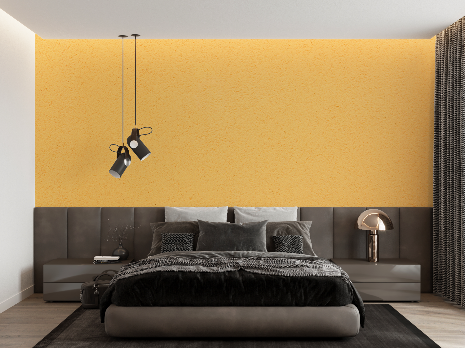 Non-Woven Yellow Orange Wallpaper | Murals Wallpaper
