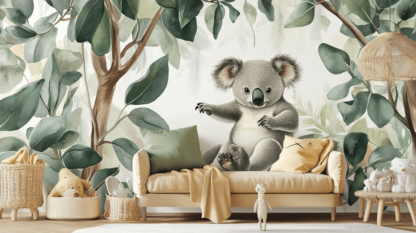 Koala Yawning Wallpaper | Murals Wallpaper