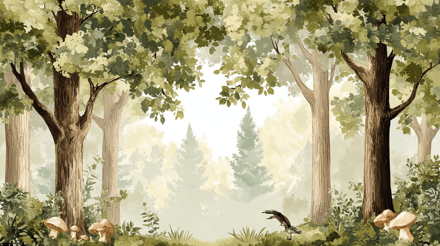 Tree Owl Mushroom Wallpaper | Murals Wallpaper